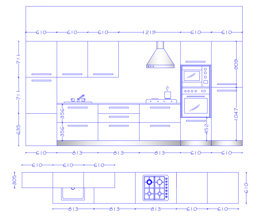 2D Kitchen Carbinet