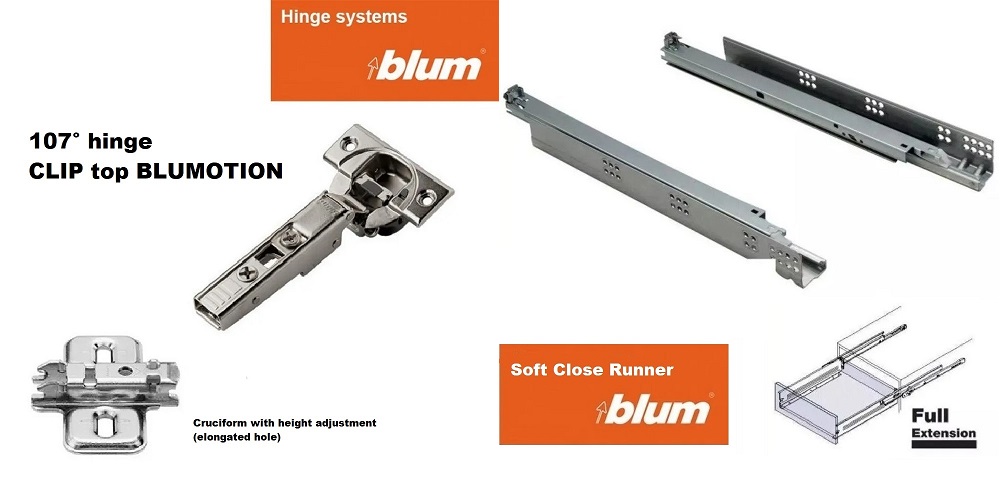 Blum 107° Clip top Tip On Hinges - Copy