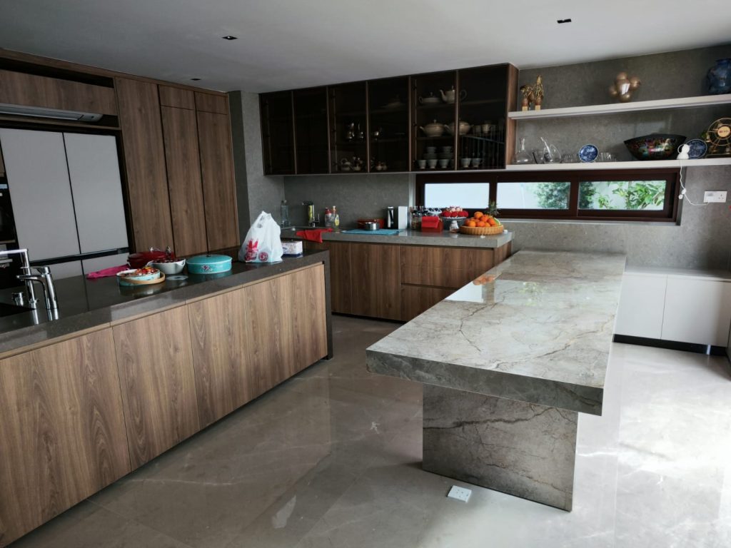 Custom Stone Islands with Induction Cooker Integration in Singapore 2