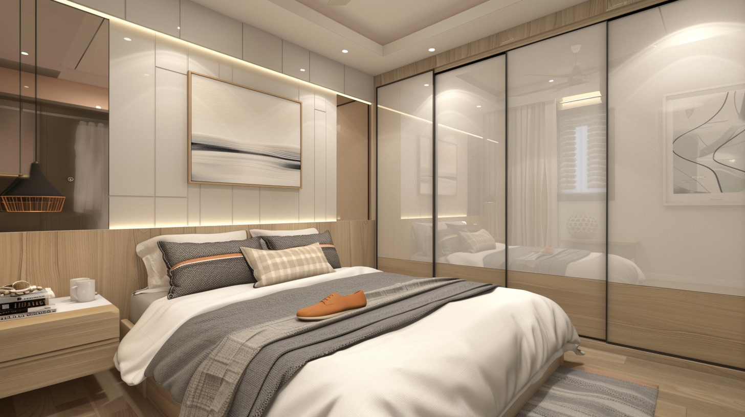 resale condo renovation bedroom wardrobe built in