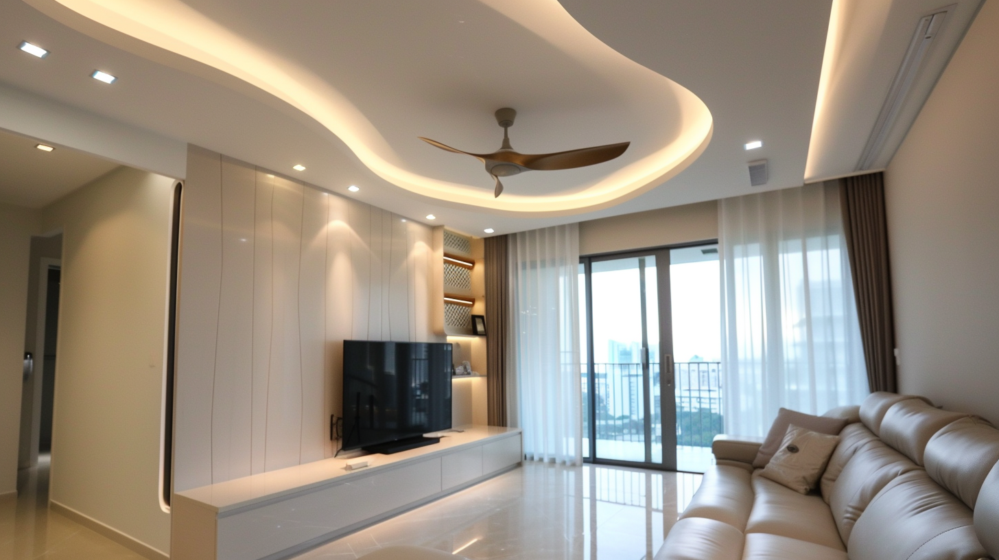 resale condo renovation ceiling false ceiling lighting