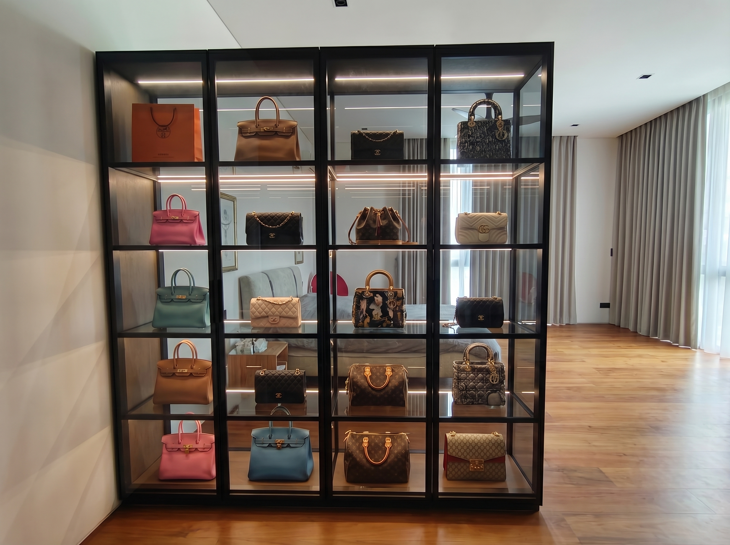 Singapore glass partition interior design